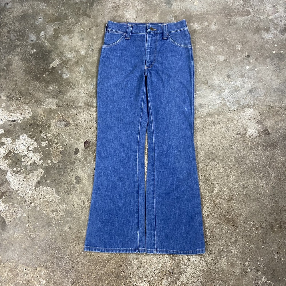 Vintage 70s Sedgefield Bootcut Jeans Size 31x30 Blue Denim Medium Wash Flared